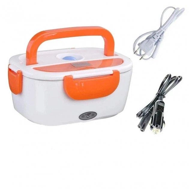 Автомобильный Lunch Heater Box 12V ланч-бокс с подогревом — горячая еда всегда с собой Оранжевый MX-11822B - изображение 3