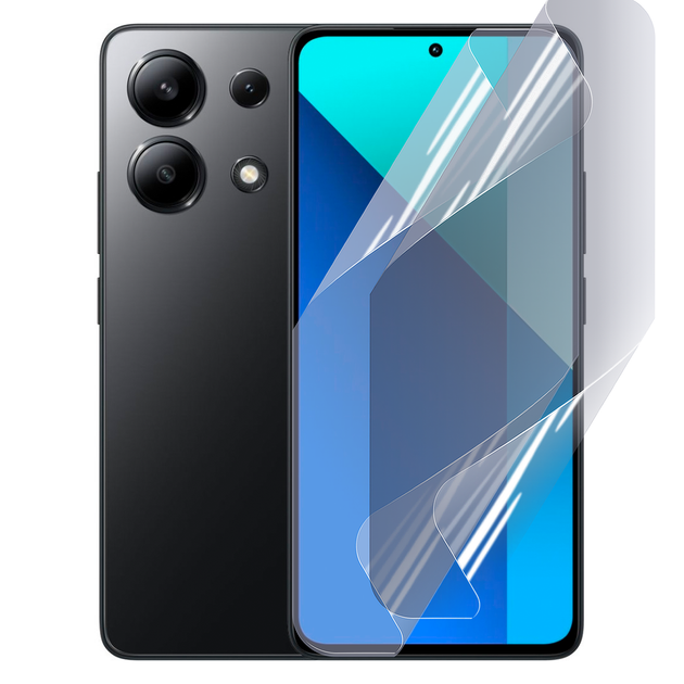 Плёнка гидрогелевая для Xiaomi Redmi Note 13 4G глянцевая противоударная прозрачная - Фото 1 Плёнка гидрогелевая для Xiaomi Redmi Note 13 4G глянцевая противоударная прозрачная - изображение 1