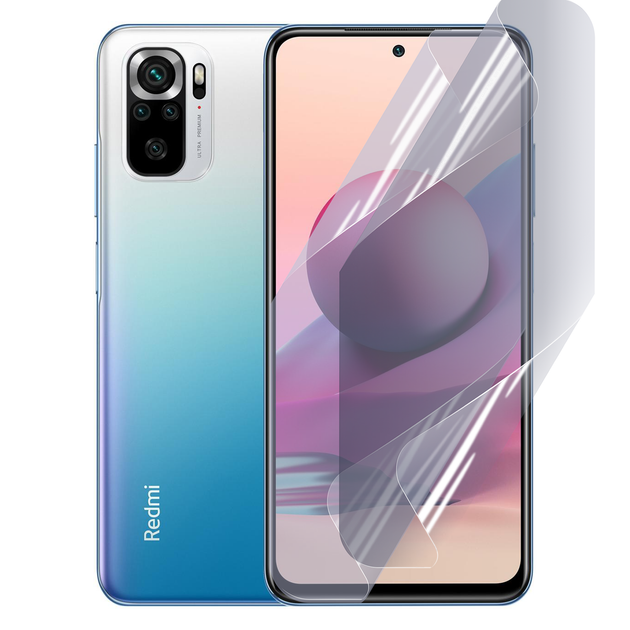 Плёнка гидрогелевая для Xiaomi Redmi Note 10S глянцевая противоударная прозрачная - Фото 1 Плёнка гидрогелевая для Xiaomi Redmi Note 10S глянцевая противоударная прозрачная - изображение 1