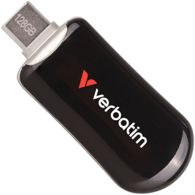 Pendrive Verbatim Plectra 128GB USB Type-C Czarny (23942302254) - obraz 1