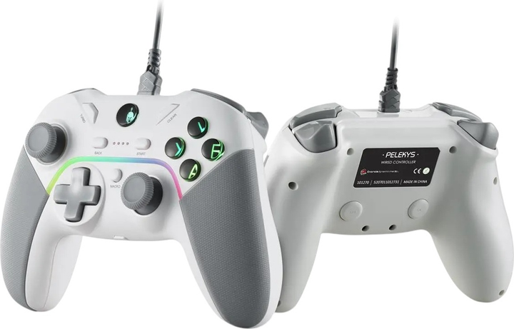 Kontroler przewodowy Spartan Gear Pelekys White (SGWPC01W) - obraz 4