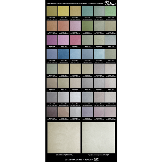 Краска декоративная Aura Velour Silver Эффект бархата и велюра Серебряная 5 л (5,95 кг) - изображение 3