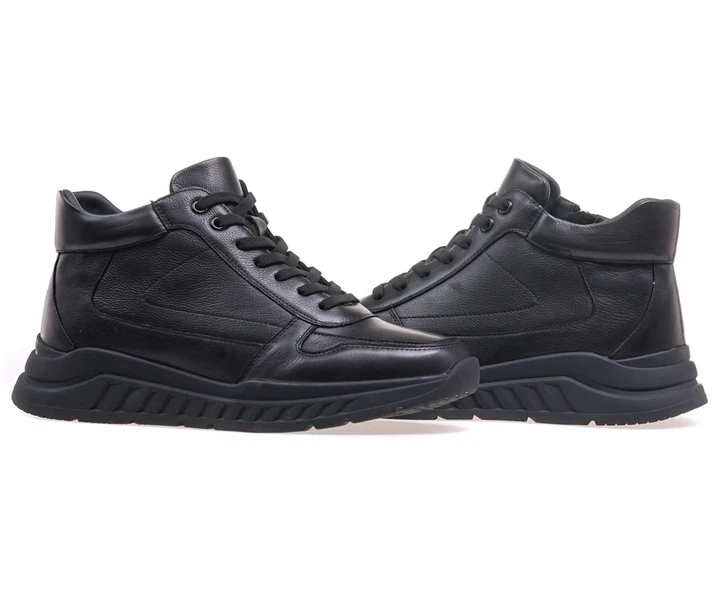 Черевики комфорт чоловічі Anemone AQ42108M-43-THS/BLACK LEATHER 44 Чорний - Фото 2 Черевики комфорт чоловічі Anemone AQ42108M-43-THS/BLACK LEATHER 44 Чорний - зображення 2