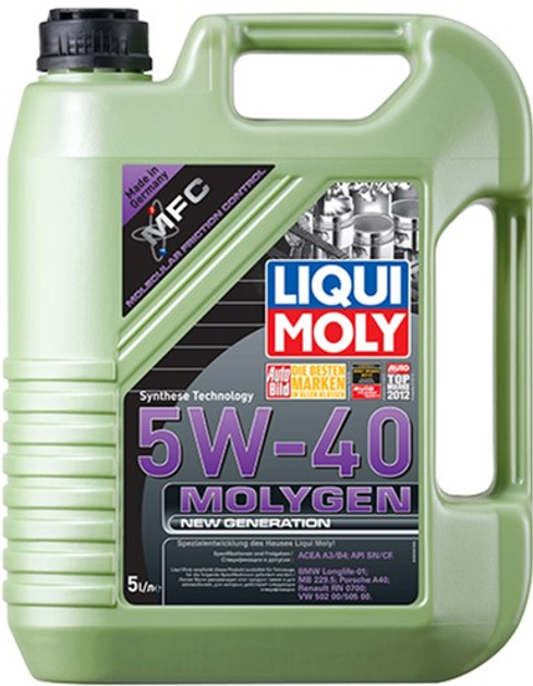 Синтетична моторна олива Liqui Moly Molygen New Generation 5W-40 5 л (4100420085369) - зображення 1