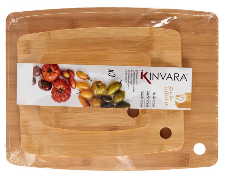 Zestaw desek Kinvara Vexa bambusowych 3 szt (8430852813459) - obraz 3