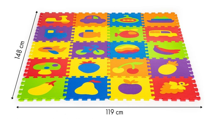 Mata piankowa dla dzieci Ecotoys EVA 148x119 cm 20 elementów ECOEVA003 (5903769971039) - obraz 8