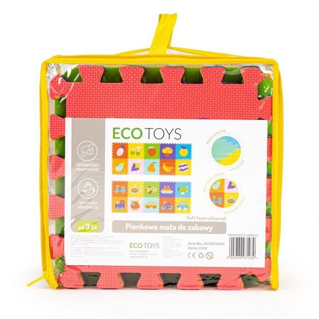Mata piankowa dla dzieci Ecotoys EVA 148x119 cm 20 elementów ECOEVA003 (5903769971039) - obraz 9