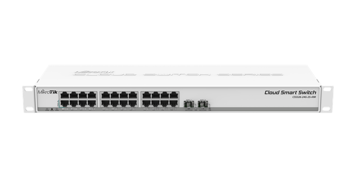 Комутатор керований Mikrotik (CSS326-24G-2S+RM) - Фото 1 Комутатор керований Mikrotik (CSS326-24G-2S+RM) - изображение 1