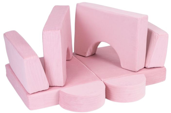 Fotel modułowy EcoToys dla dzieci DIY 8 miękkich poduch Rożowy (5905817003679) - obraz 3