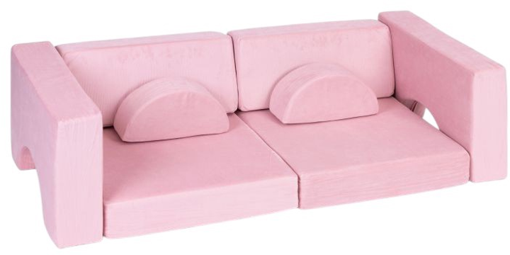 Fotel modułowy EcoToys dla dzieci DIY 8 miękkich poduch Rożowy (5905817003679) - obraz 7