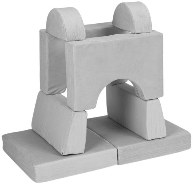 Fotel modułowy EcoToys dla dzieci DIY 8 miękkich poduch Szary (5905817003662) - obraz 4