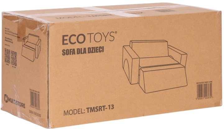 Fotel modułowy EcoToys dla dzieci DIY 8 miękkich poduch Szary (5905817003662) - obraz 9