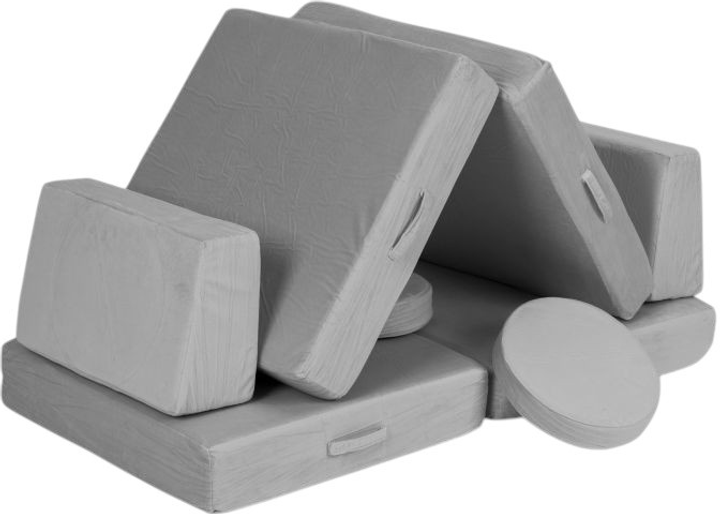 Модульний диван EcoToys для дітей DIY 8 м'яких подушок Сірий (5905817003693) - зображення 2