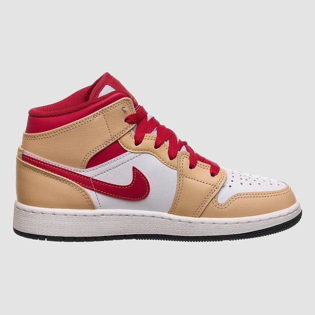 Кросівки жіночі Jordan 1 Mid Light Cardinal Curry (Gs) 38.5 Бежевий 554725-201 - Фото 3 Кросівки жіночі Jordan 1 Mid Light Cardinal Curry (Gs) 38.5 Бежевий 554725-201 - зображення 3