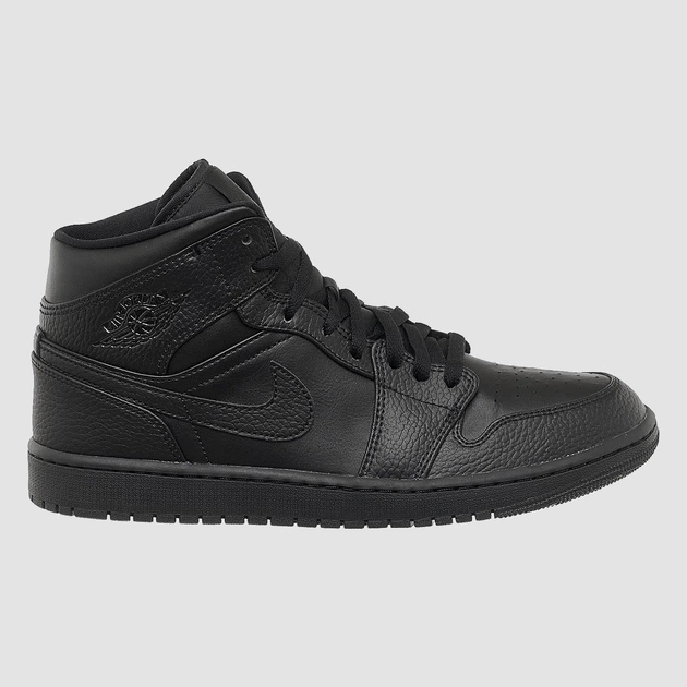 Кроссовки мужские Jordan 1 Mid Triple Black 41 Чорний 554724-091 - изображение 2