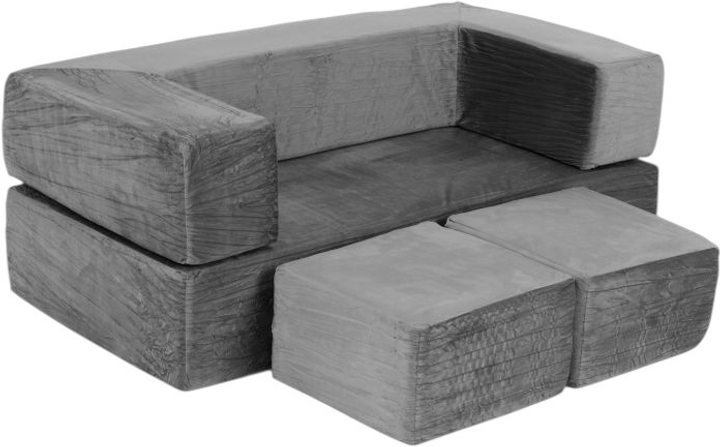Модульний диван EcoToys для дітей DIY 4 м'які подушки Сірий (5905817007547) - зображення 1