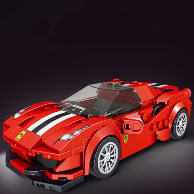 Дитячий конструктор Mould King спортивна машина Ferrari із пластику 329 деталей червона розміром 15.4 на 8.6 на 4.3 см для хлопчиків від 8 до 12 років (AW-839) - Фото 3 Дитячий конструктор Mould King спортивна машина Ferrari із пластику 329 деталей червона розміром 15.4 на 8.6 на 4.3 см для хлопчиків від 8 до 12 років (AW-839) - зображення 3