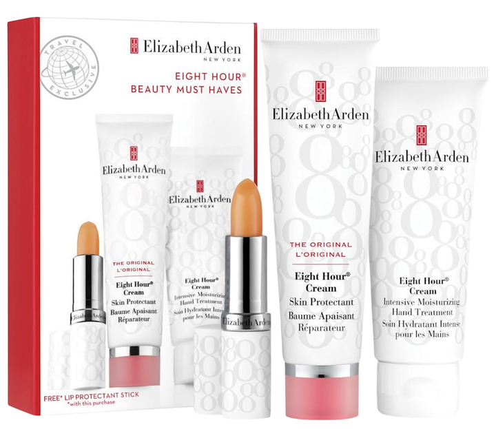 Zestaw kosmetyków pielęgnacyjnych Elizabeth Arden Eight Hour Krem Treatment Skin 50 ml + Krem do rąk nawilżający 75 ml + Balsam do ust ochronny Spf 15 3.7 g (85805139568) - obraz 1
