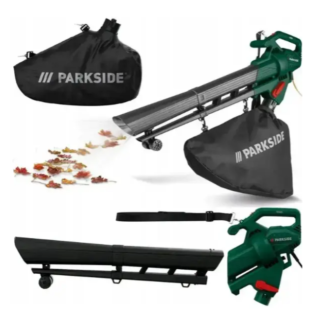 Садовый пылесос-воздуходувка Parkside PLS 2600 B2 3в1 2600Вт 34л Зеленый - изображение 2
