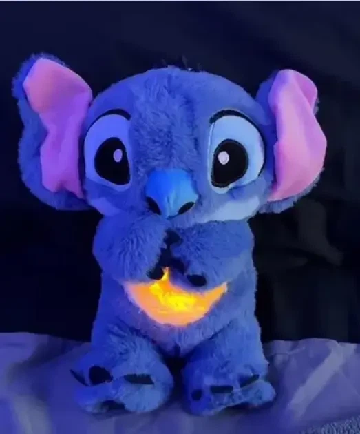М'яка іграшка Стич (Stich) з мультфільму Ліло і Стич, дихає, світиться, колискова - зображення 2