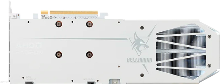 Karta graficzna Powercolor PCI-Ex Radeon RX 9060 XT Hellhound Spectral White 16GB GDDR6 (128bit) (3310/20000) (HDMI, 2 x DisplayPort) (RX9060XT 16G-L/OC/WHITE) - obraz 4