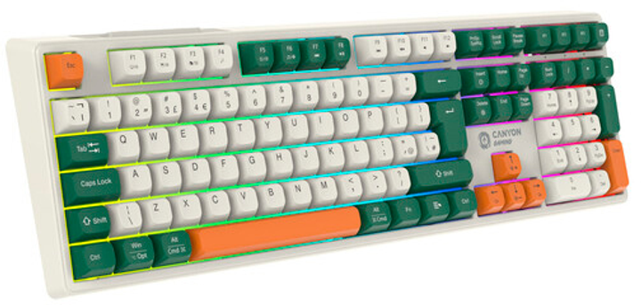 Клавіатура бездротова Canyon Shadder GKW-11 RGB Silent Wireless/Bluetooth/USB White (CND-SKBW11) - зображення 3