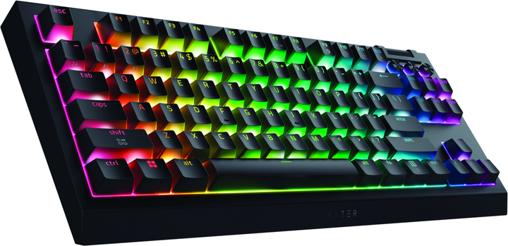 Klawiatura bezprzewodowa Razer BlackWidow V4 TKL Hyperspeed RGB Wireless/Bluetooth/USB Black (RZ03-05480100-R3M1) - obraz 3