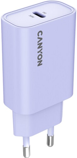 Мережевий зарядний пристрій Canyon OnCharge 30CL 1xPD Type-C 30W Purple (CNE-CHA30CLPU) - зображення 3