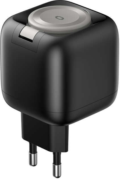 Мережевий зарядний пристрій Havit UC250 GaN 35W USB-A+USB-C +Кабель USB-C +Watch Charger (HV-UC250-BK) - зображення 4