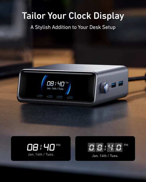 Ładowarka sieciowa Anker GaNPrime Charger 250W, 4xUSB-C PD, 2xUSB-A Black (A2345341) - obraz 6