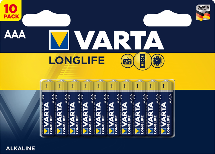 Bateria Varta Longlife AAA BLI 10 Alkaline (4008496609314) - obraz 3