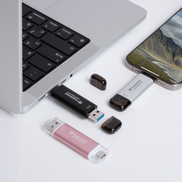 SSD диск Transcend ESD310P 2TB USB Type-A/USB Type-C 3D NAND (TS2TESD310P) External - зображення 6