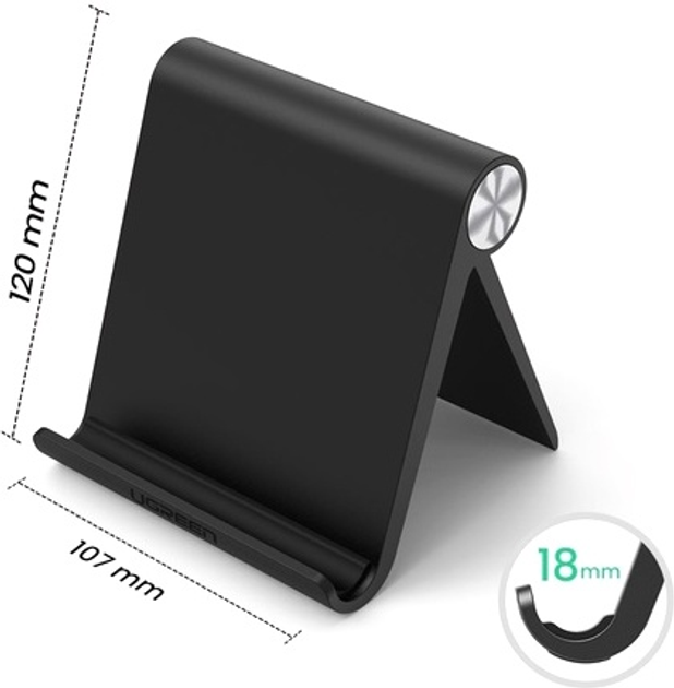 Тримач для телефону/планшета Ugreen LP115 Multi-Angle Adjustable Stand for iPad Black (UGR-50748) - зображення 5
