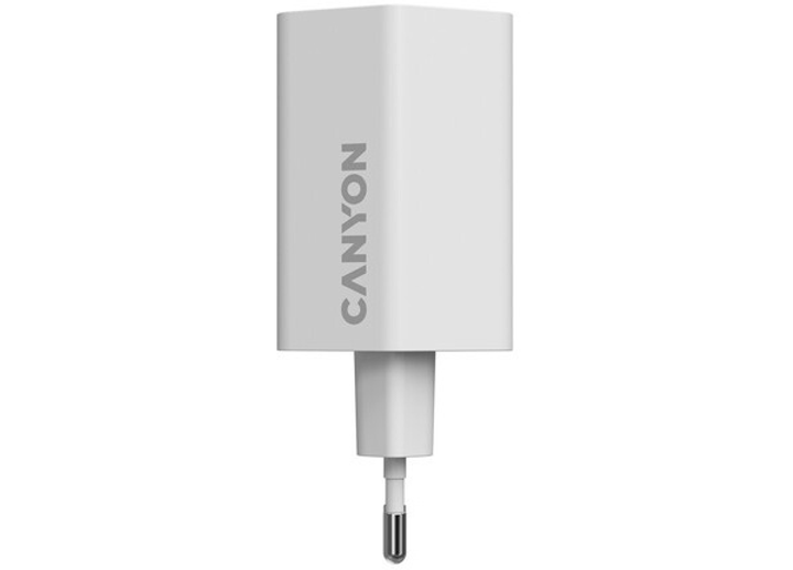 Зарядний пристрій Canyon Hexagon 65 GaN 65W 2xPD 1xQC EU White (CND-CHAHEX65W) - зображення 4