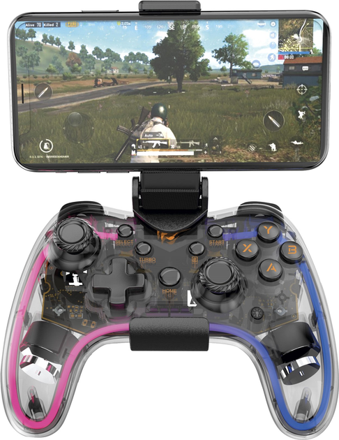 Kontroler bezprzewodowy Havit HV-G180BT RGB Transparent - obraz 1