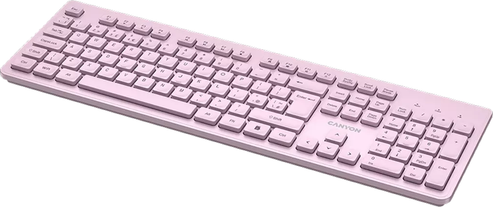 Klawiatura bezprzewodowa Canyon HKB-W01 Silent Wireless Pink (CNS-HKBW01P) - obraz 2