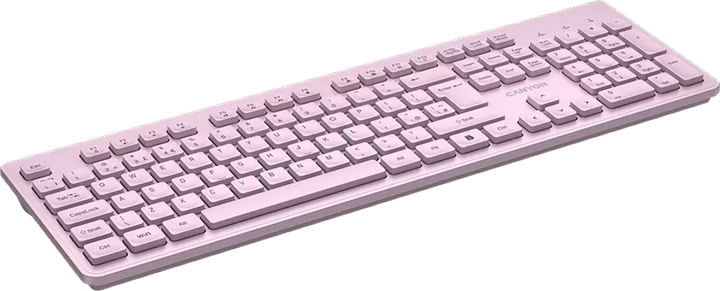 Klawiatura bezprzewodowa Canyon HKB-W01 Silent Wireless Pink (CNS-HKBW01P) - obraz 4