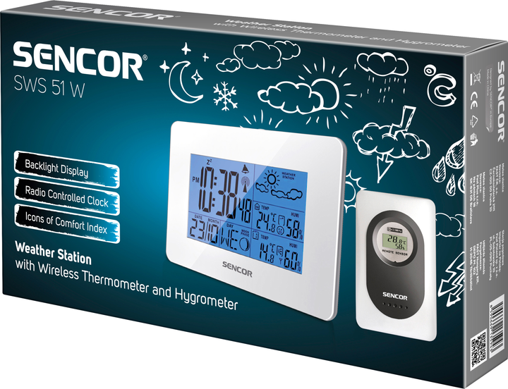 Метеостанція Sencor SWS 51 W - зображення 2