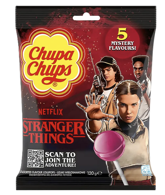 Льодяники Chupa Chups Stranger Things «Дивні дива» 120 г (5 смаків
