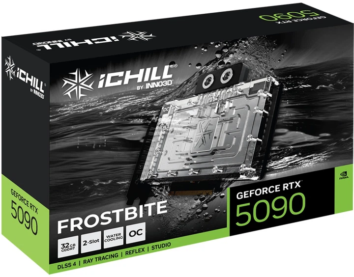 Відеокарта INNO3D PCI-Ex GeForce RTX 5090 Ichill Frostbite 32GB GDDR7 (512bit) (2467/28000) (HDMI, 3 x DisplayPort) (C50903-32D7X-1759FB) - зображення 4