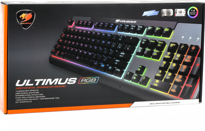 Klawiatura przewodowa Cougar Ultimus RGB USB (CGR-WM1MB-ULR) - obraz 5