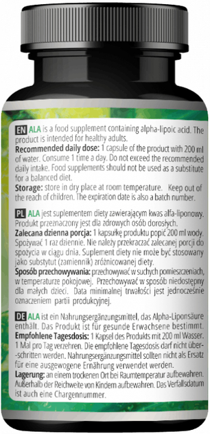 Suplement diety Apollo's Hegemony ALA 600 mg 60 kapsułek (8721077930961) - obraz 2