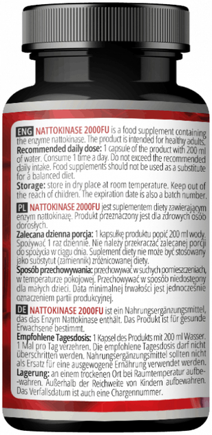 Suplement diety Apollo's Hegemony Nattokinase 2000FU 60 kapsułek (8721077930626) - obraz 2