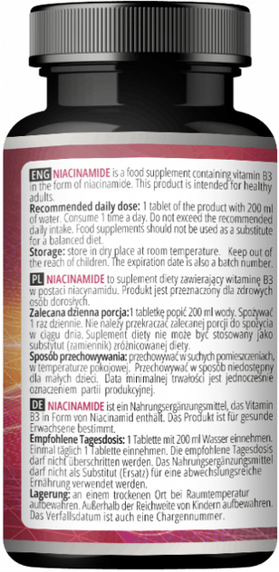 Suplement diety Apollo's Hegemony Niacinamide 60 tabletek (8721077930596) - obraz 2