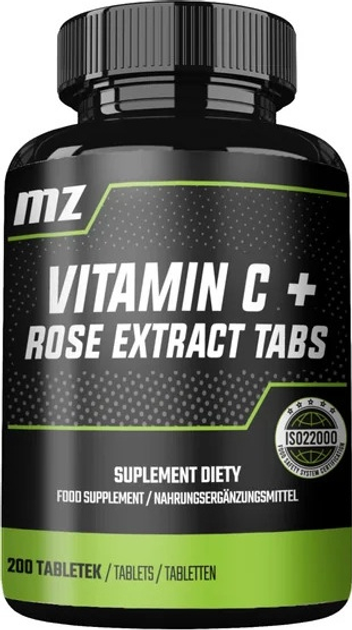 Suplement diety MZ Vitamin C + Rose Extract Tabs 200 tabletek (5904873481353) - obraz 1