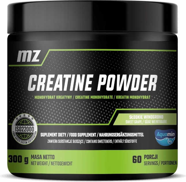 Suplement diety MZ Creatine Powder Smak winogronowy 300 g (5905806910421) - obraz 1