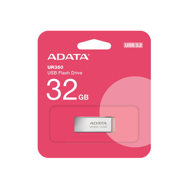 Флеш-накопичувач Flash ADATA USB 3.2 UR 350 32Gb Silver/Beige (UR350-32G-RSR/BG) - зображення 2