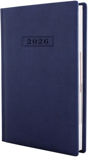 Ежедневник датированный Optima 2026 А5 Glen Темно-синий (O25201-24) - Фото 1 Ежедневник датированный Optima 2026 А5 Glen Темно-синий (O25201-24) - изображение 1