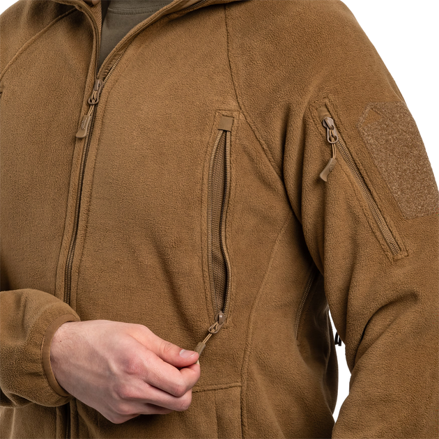 Флисовая кофта Helikon Patriot Mk2 Hybrid Fleece, Coyote, 3XL - Фото 4 Флисовая кофта Helikon Patriot Mk2 Hybrid Fleece, Coyote, 3XL - изображение 4