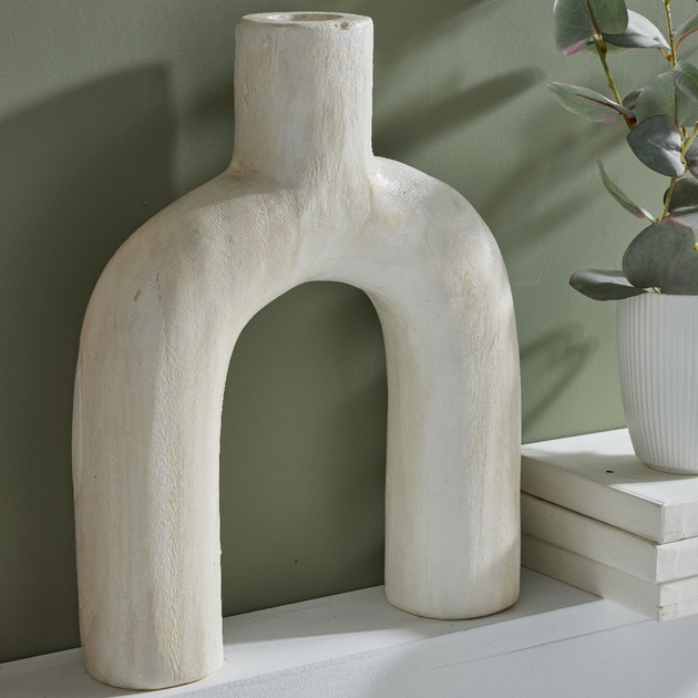 Wazon La Factory Matisse drewniany biały 28.5 x 35.5 cm (3574641234287) - obraz 2